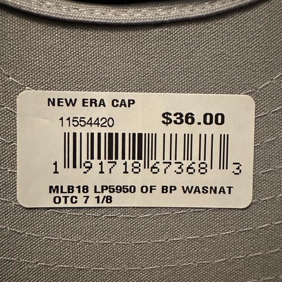 Washington Nationals NEW ERA 59FIFTY Fitted Cap - Sz. 7 1/8 - Picture 6 of 6